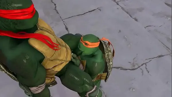 Tampilkan klip Tmnt Mikey sucks his Raph's fat cock no sound version Film