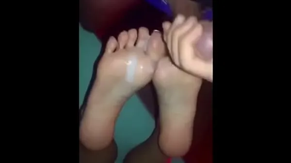 Show Footjob with cum in the sole clips Movies