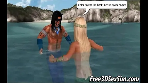 Hot 3D blonde mermaid getting fucked on a boat क्लिप फ़िल्में दिखाएँ