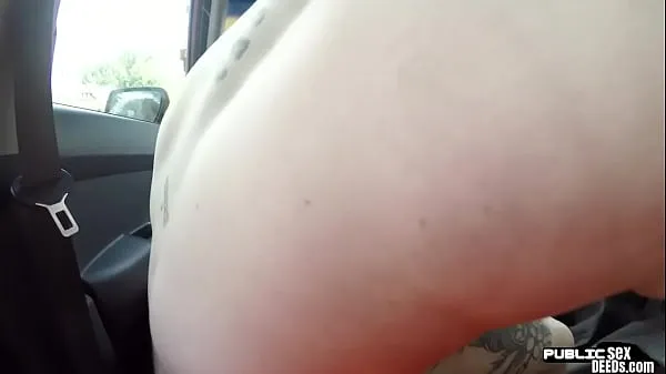 Show Cowgirl curvy MILF public pussyfucked in car outdoor clips Movies