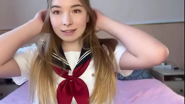 Visa Cutie in Japanese School Uniform Cosplay klipp filmer